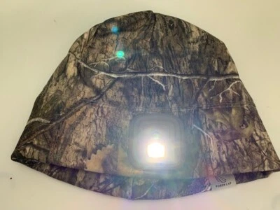 Power Cap Hunting CAMO BEANIE with 3-Setting Front Head Light - w/Travel Adapter - Image 1 of 4