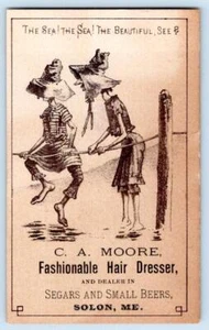 Cervezas pequeñas Solon Me*Moore*peluquería Segars (puros) de 1880*¡ver el mar! - Imagen 1 de 2
