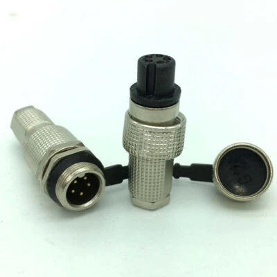 G12 GX12 Copper 5 Pin Circular Waterproof IP67 Cable Connectors Aviation Plug - Image 1 of 4