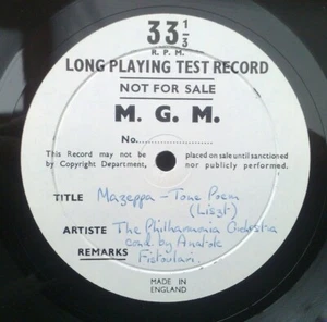 " LISZT - MAZEPPA " FISTOULARI RARE ONE SIDED 10 INCH UK TEST PRESS PMD 1019 MGM - Picture 1 of 3