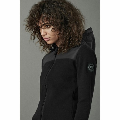 Canada Goose Windbridge Felpa con Cappuccio Donna Taglia XSmall Lana Merino Nera Nuova con etichette