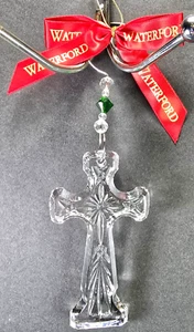 Waterford 4" Lead Crystal Kells Cross Hanging Ornament Christmas Easter Worship - Picture 1 of 14