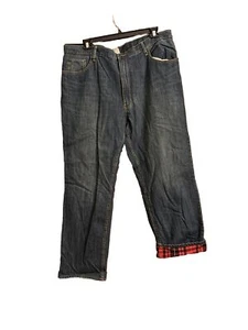 St Johns Bay Relaxed Fit Flannel Lined Jeans Mens Denim 42X32” - Picture 1 of 9