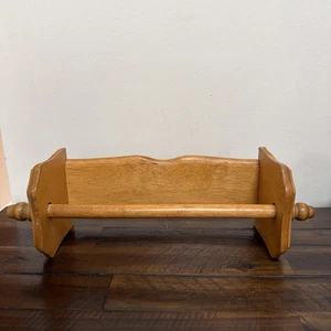 Toallero de papel colgante de madera vintage necesita colgador - Imagen 1 de 11