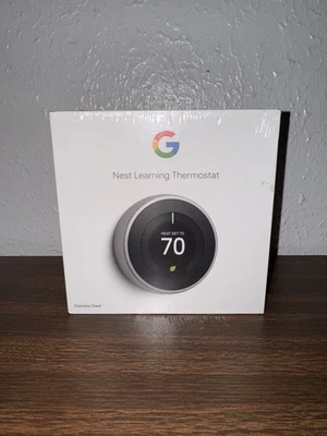 Google Nest T3018US 3rd Generation Smart Learning Thermostat - Mirror Black - Image 1 of 3