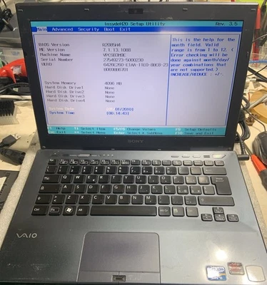 SONY VPCSB I3 4GB DA COMPLETARE O RECUPERO - Immagine 1 di 4