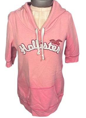 Sudadera con Capucha Hollister Y2K Rosa Ombré con Bolsillo Canguro Talla Mediana Foto 1 de 4