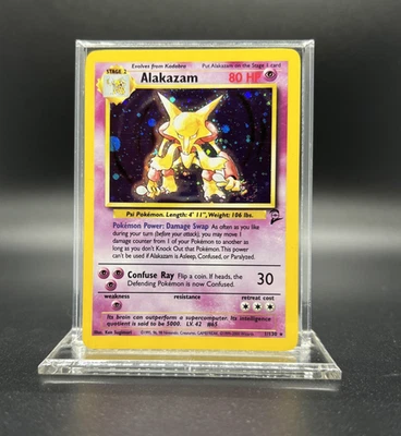 Pokemon Alakazam 001/130 Base Set 2 Holo -NEAR MINT - Image 1 of 4
