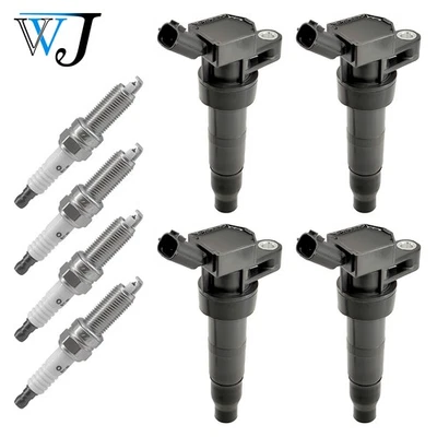 Kit de 4 bobinas de encendido y bujías de iridio para Hyundai Equus 2012-2017 Foto 1 de 4