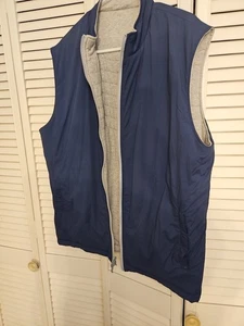 GUC johnnie-o Reversible Vest- Gray, Navy , Pockets Both sides, L. - Picture 1 of 8