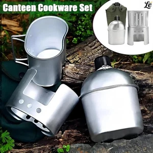 4PcsSet Military Grade Aluminum Cookware Set with Lid for Outdoor Portable Stove - Picture 1 of 8