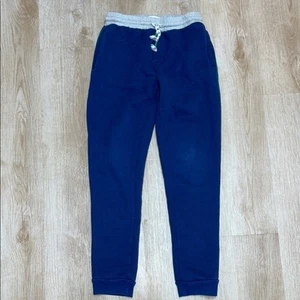 Boden Navy Green Side Stripe Trim Lined Joggers size 12Y with Drawstring - Picture 1 of 6