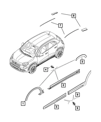 Genuine Mopar Fender Molding Right 7KL29LXHAA - Image 1 of 3