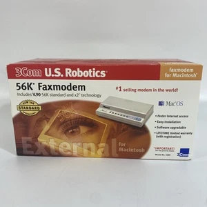 NOS Vtg 3COM US Robotics 56K v90 Fax Modem for MAC OS model: 5689 New - Picture 1 of 9