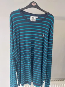Mens Tog24 Blue Striped Long Sleeved T Shirt. 3XL. - Picture 1 of 4