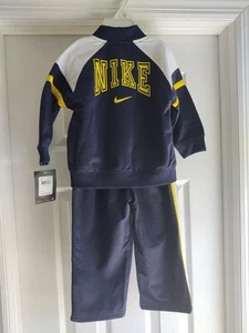 New w/Tags NIKE Baby Toddler 2 Piece Jacket + Pants Tracksuit 18-24M Blue Yellow - Picture 1 of 17