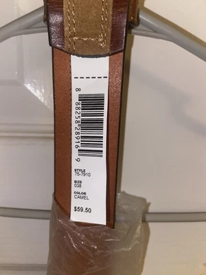 Cinturón superpuesto de gamuza Johnston & Murphy talla 38 Foto 1 de 4