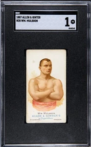 1887 ALLEN & GINTER N28 WM. MULDOON  SGC 1  FREE USPS - Picture 1 of 2