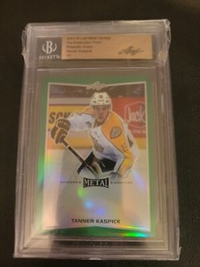 2015-16 Leaf Metal Pre Production Proof Tanner Kaspick Green 1/1