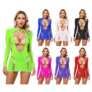 Women's Dresses Cover Up Dress Rave Nightdress Bikini Swimsuit Sheer Sleepwear - Picture 1 of 77