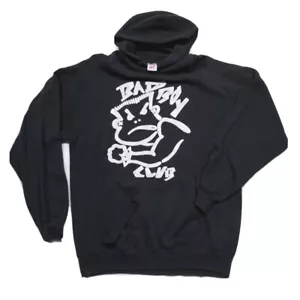 Bad Boy Club Hoodie Sweater Men's XL Pullover Vintage 90s Puff Print Rare Black - Picture 1 of 8