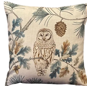 "CUBIERTA COJÍN DE LINO AZULADO SANDERSON OWLSWICK 17X17" - Imagen 1 de 5