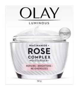 Olay Luminous Niacinamide + Rose Complex Moisturiser 50g Repairs and Brightens - Picture 1 of 5