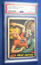 1962 Topps Bubbles - Mars Attacks - Original #21 Prize Captive - PSA 2 Good