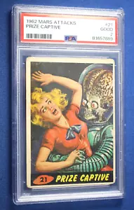 1962 Topps Bubbles - Mars Attacks - Original #21 Prize Captive - PSA 2 Good - Picture 1 of 6