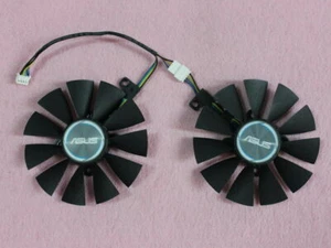 Pair Fans Cooler Fan For ASUS GTX 1060 GTX 1070 RX470 RX480 T129215SU 87mm - Bild 1 von 4