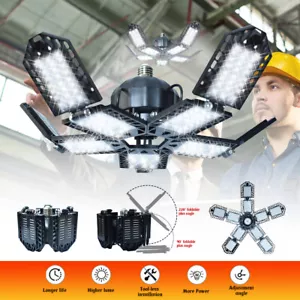 9000000LM LED Garage Light Super Bright Work Shop Ceiling Lights Deformable Bulb - Picture 1 of 26