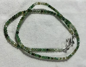 Sed Onix Piedra Redondo 3MM Cuentas 925 Plata 2.7cm Hilos Joyería Collar - Imagen 1 de 4
