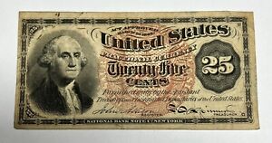 1863 25 Cents Fractional Currency Fr. 1301 4th Issue, Twenty Five U.S. Note