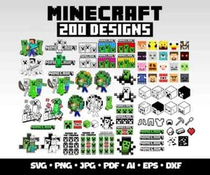 Minecraft Svg Cricut Paquete Juegos Clipart Digital Minecraft Cricut Png Diseños - Imagen 1 de 10