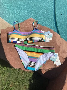 ROXY Color Jam Fijo Tri Top Med Bikini Parte Inferior Med - Imagen 1 de 3