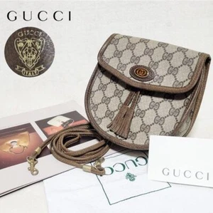 Gucci GG Pattern Fringe PVC 2Way Mini Shoulder Bag Crossbody USED - Picture 1 of 10