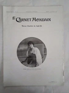Le Carnet Mondain n.353 Janvier 1914 Revue Illustrèe du high-life  - Imagen 1 de 2