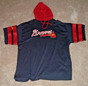 Vintage Atlanta Braves Apex One Hoodie Shirt MLB USA Made 90s Adult Sz L - Picture 1 of 7