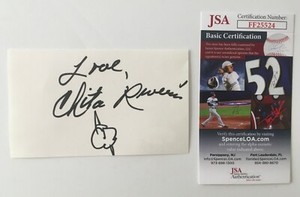 Chita Rivera Signed Autographed 3x5 Card JSA Certified Broadway