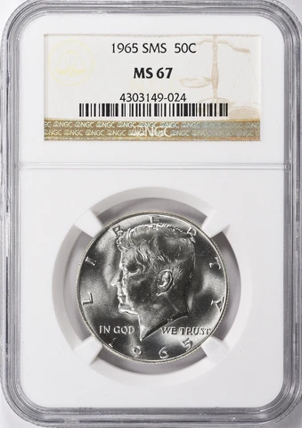 1965  Kennedy Half Dollar - NGC  SMS  MS-67 - Special Mint Set Cover