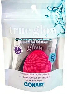 1 Count Conair True Glow Disposable Mini Facial Brush Removes Dirt & Makeup - Picture 1 of 1
