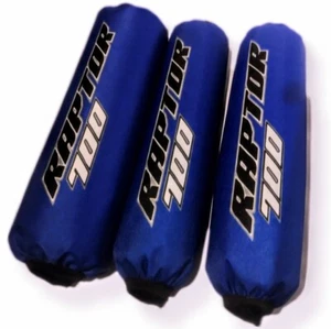 Blue Black White Shock Covers for Yamaha Raptor 700 RSE - ATV Protection - Bild 1 von 10