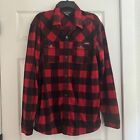 Levis Shirt Mens Large Red Black Buffalo Plaid Flannel Long Sleeve Outdoor Work