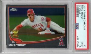 MIKE TROUT 2013 TOPPS CHROME ROOKIE CUP #1 PSA 9 MINT **LOS ANGELES ANGELS**