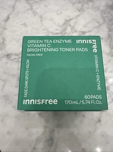 Innis Free Green Tea Enzyme/Vitamin C Brightening Toner Pads - Picture 1 of 4