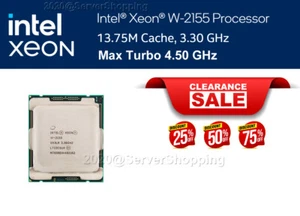 Intel Xeon W2155 (SR3LR) 3.30Ghz 10-Core 13.75MB 140W Workstation CPU - Picture 1 of 8