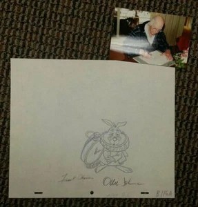 1979 Eastern Airlines Disney Drawing White Rabbit SIGNED Thomas Johnston Art - Picture 1 of 1