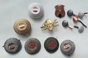 Austria old fire brigade uniform effects: cap badges, buttons etc. bundle - Picture 1 of 3
