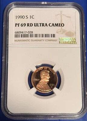 1990s PF 69 Ultra Cameo 1c Lincoln Penny  - Image 1 of 2