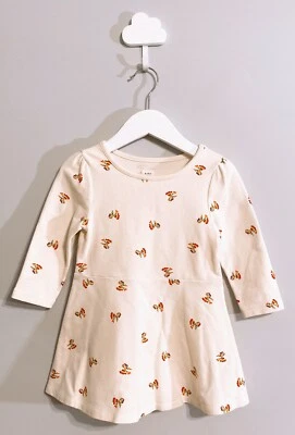 Baby Gap Girls Size 2 Years Ivory White Multicolor Ribbon Bow Print Skater Dress - Image 1 of 3